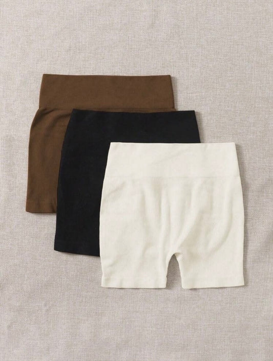 3pcs Women's Seamless
Yoga Shorts High Waist
Stretch Athletic Shorts
Set