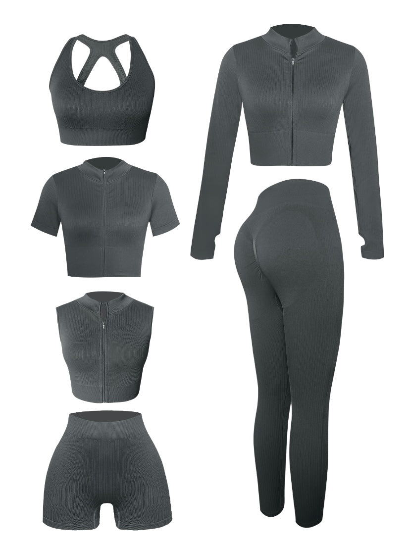 Sport Studio Women's
Solid Color Zip-Up Jacket,
& And Leggings 3pcs/Set